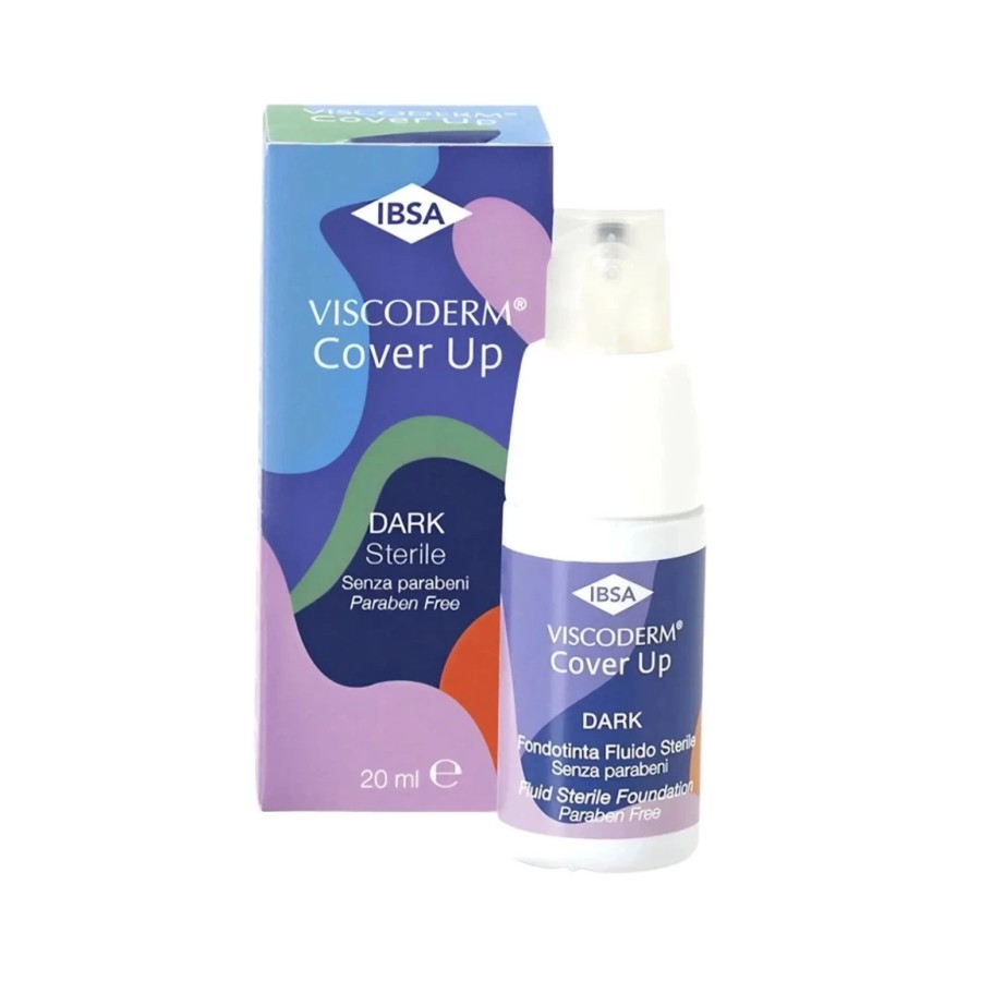 12436  VISCODERM COVER UP CREAM Dark  Стерильная жидкая тёмная тональная основа 20мл.