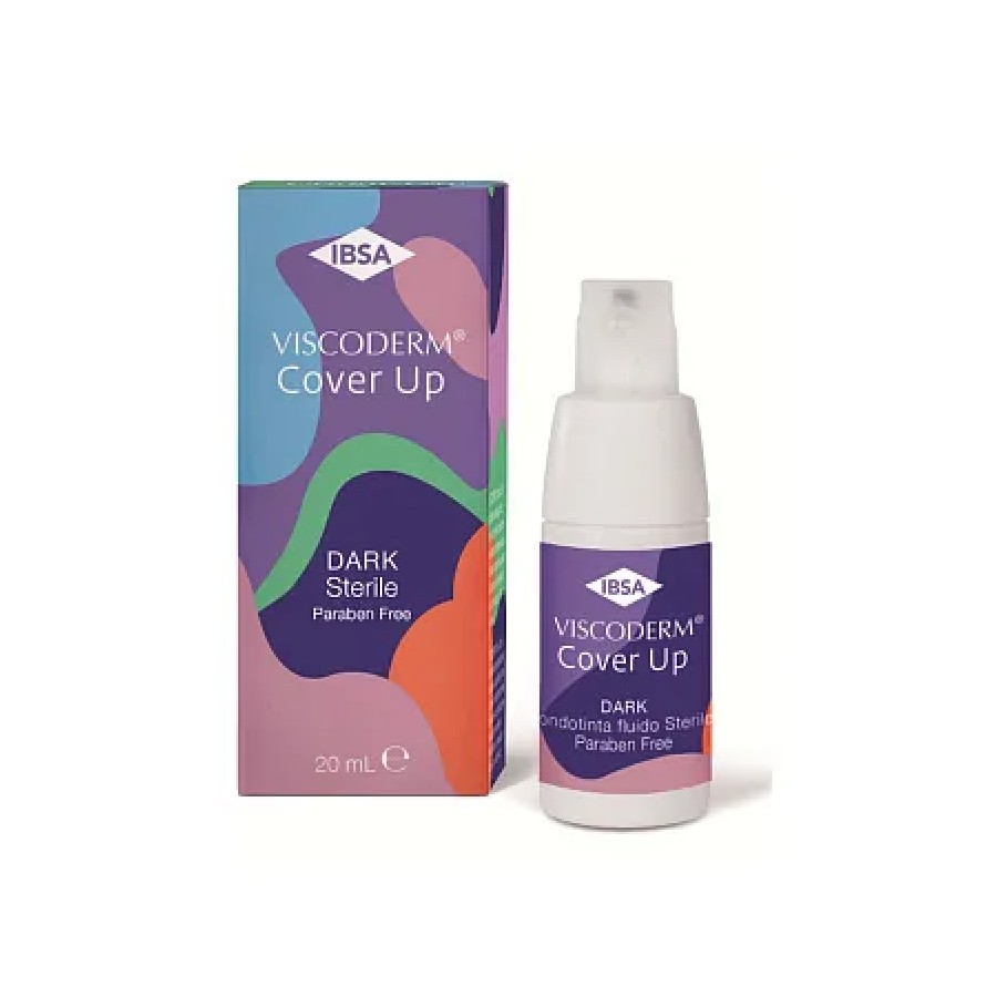 старое 13152  VISCODERM COVER UP CREAM Dark  Стерильная жидкая тёмная тональная основа 20мл.